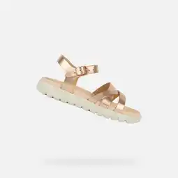 Decathlon Sandalen Geox Model J S.soleima G.a Kleur Brons Metaal aanbieding