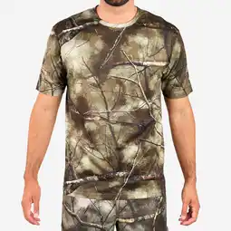 Decathlon ADEMEND T-SHIRT VOOR DE JACHT 100 CAMOUFLAGE TREEMETIC aanbieding