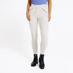 Decathlon Ultralichte rijbroek voor dames beige aanbieding