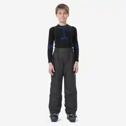 Decathlon Warme en waterdichte skibroek voor kinderen 100 donkergrijs aanbieding