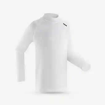 Decathlon Kinderthermoshirt voor skiën BL100 wit/greige aanbieding