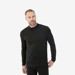Decathlon Warm en ademend herenthermoshirt voor skiën 500 zwart aanbieding
