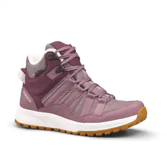 Decathlon Warme en waterdichte wandelschoenen voor dames NH500 mid bordeaux aanbieding
