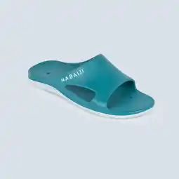 Decathlon Badslippers heren 500 NEW turquoise wit aanbieding