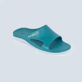 Decathlon Badslippers heren 500 NEW turquoise wit aanbieding