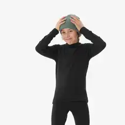 Decathlon Kinderthermoshirt voor skiën BL 500 zwart aanbieding