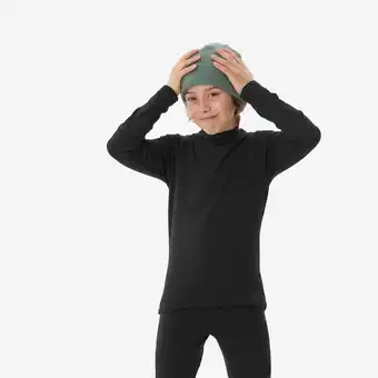 Decathlon Kinderthermoshirt voor skiën BL 500 zwart aanbieding