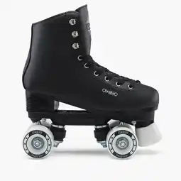 Decathlon Kunstrolschaatsen voor kinderen en volwassenen QUAD 100 zwart aanbieding