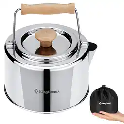 Decathlon Theeketel 1.2L Camping Waterkoker Theepot Theezeef Pot Staal aanbieding