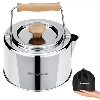 Decathlon Theeketel 1.2L Camping Waterkoker Theepot Theezeef Pot Staal aanbieding