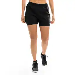Decathlon Dames Fitness 2-in-1 sportshort Purpose Zwart aanbieding
