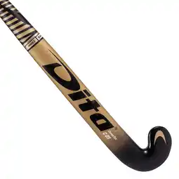 Decathlon Hockeystick voor expert volwassenen mid bow 85% carbon CarboTec C85 goud zwart aanbieding