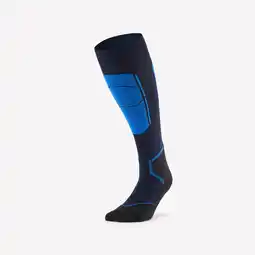 Decathlon Skisokken voor volwassenen 500 merinowol marineblauw aanbieding