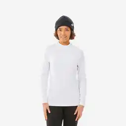 Decathlon Warm en ademend thermoshirt voor skiën dames BL 500 wit aanbieding