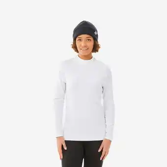 Decathlon Warm en ademend thermoshirt voor skiën dames BL 500 wit aanbieding