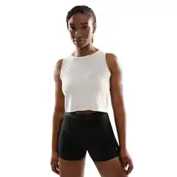 Decathlon Dames Fitness mouwloze crop top Avast Wit aanbieding