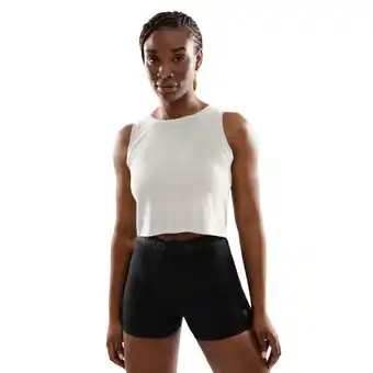 Decathlon Dames Fitness mouwloze crop top Avast Wit aanbieding