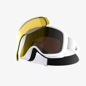 Decathlon Skibril snowboardbril alle weer kinderen volwassenen G 100 I wit aanbieding