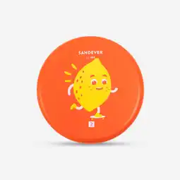 Decathlon Soft frisbee voor kinderen rood met citroen aanbieding