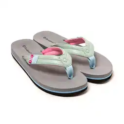 Decathlon Strand slippers voor dames Brasileras Turquoise met rubberen zool aanbieding