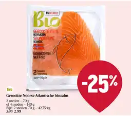 Delhaize Gerookte Noorse Atlantische biozalm aanbieding