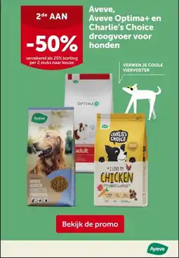 AVEVE Aveve Optima+ en Charlie's Choice droogvoer voor honden aanbieding