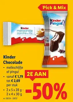 Lidl Kinder Chocolade aanbieding