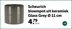 AVEVE Scheurich bloempot uit keramiek Glass Grey Ø 11 cm aanbieding