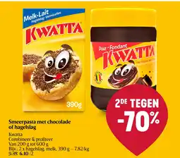 Delhaize Smeerpasta met chocolade of hagelslag aanbieding