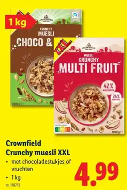Lidl Crownfield Crunchy muesli XXL aanbieding