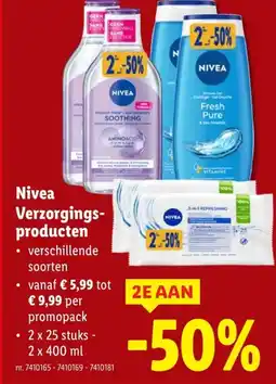 Lidl Nivea Verzorgings- producten aanbieding