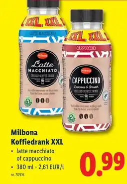 Lidl Milbona Koffiedrank XXL aanbieding