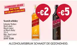 Delhaize Scotch whisky aanbieding