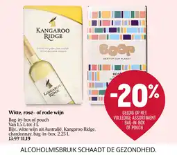Delhaize Witte, rosé- of rode wijn aanbieding