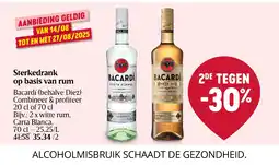 Delhaize Sterkedrank op basis van rum aanbieding