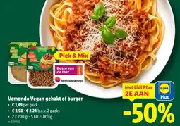 Lidl Vemondo Vegan gehakt of burger aanbieding