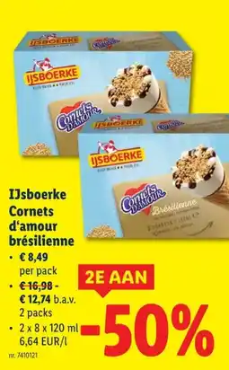Lidl IJsboerke Cornets d'amour brésilienne aanbieding