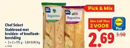 Lidl Chef Select Stokbrood met kruiden- of knoflook- bereiding aanbieding