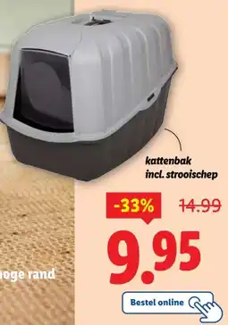 Lidl zoofari Kattenbak of transportbox met extra hoge rand aanbieding