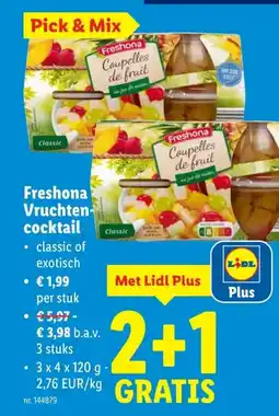 Lidl Freshona Vruchten- cocktail aanbieding