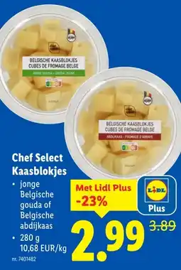 Lidl Chef Select Kaasblokjes aanbieding