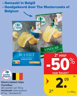 Carrefour Hand-cooked chips Carrefour aanbieding