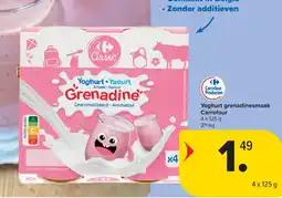 Carrefour Yoghurt grenadinesmaak Carrefour aanbieding