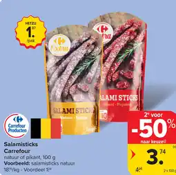 Carrefour Salamisticks Carrefour aanbieding