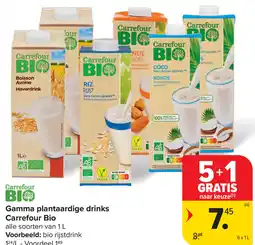Carrefour Gamma plantaardige drinks Carrefour Bio aanbieding