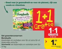 Carrefour Bonduelle Set groenteconserven aanbieding
