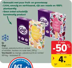 Carrefour Gigi ijs aanbieding