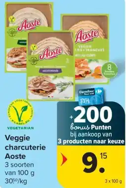Carrefour Aoste Veggie charcuterie aanbieding