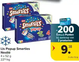 Carrefour Nestlé IJs Popup Smarties aanbieding