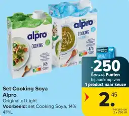 Carrefour Alpro Set Cooking Soya aanbieding
